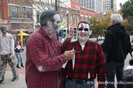 Father and Son Zombie Bonding, Market Square, Knoxville, October 2013