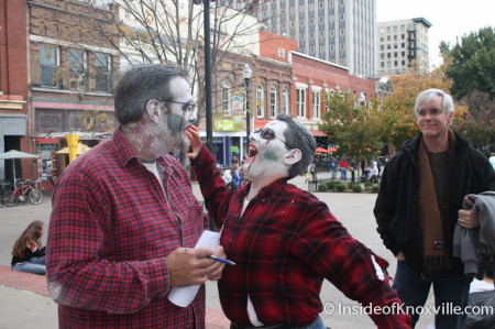 Father and Son Zombie Bonding, Market Square, Knoxville, October 2013