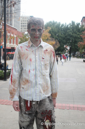 Zombie, Market Square, Knoxville, October 2013