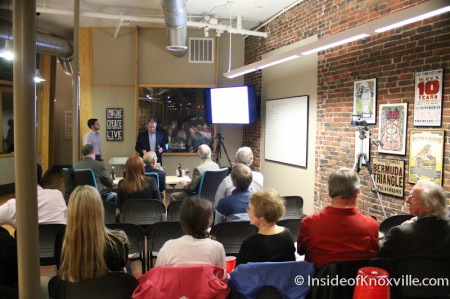 Entrepreneurs of Knoxville Pitch Competition, Knoxville Entrepreneur Center, Market Square, Knoxville, November 2013