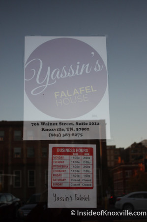 Yassin's Falafel House, 706 Walnut Street, Knoxville, November 2013