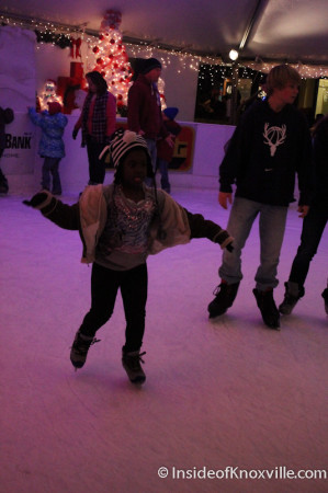 Ice Skating on Market Square, Knoxville, November 2013