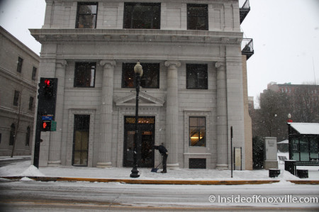 Holston Building, Knoxville in the Snow, January 2014