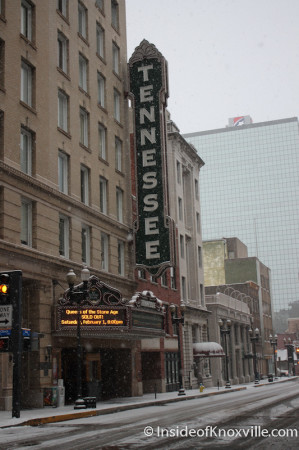 Tennessee Theatre, Knoxville in the Snow, January 2014