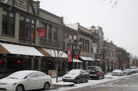 100 Block, Knoxville in the Snow, January 2014