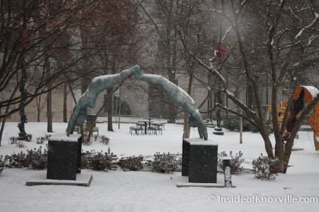 Krutch Park, Knoxville in the Snow, January 2014