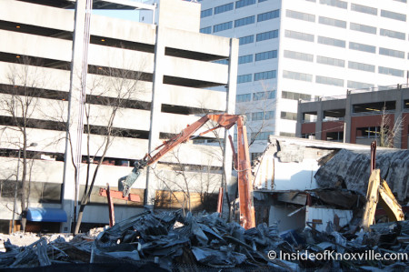 Liberty Building Demolition, Knoxville, January 2014