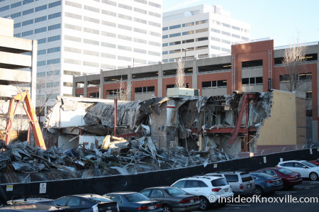 Liberty Building Demolition, Knoxville, January 2014