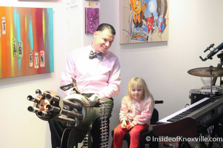 Nathaniel Tucker and a Young Friend, Art and Jazz for the Cure with Paulk and Company, 510 Williams Street, Knoxville, February 2014