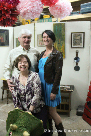 Dan, Kathy and Carrie Hamilton, Art and Jazz for the Cure with Paulk and Company, 510 Williams Street, Knoxville, February 2014