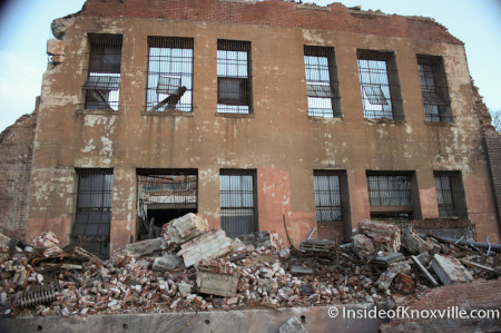 Demolition of the Mcclung Warehouses, Knoxville, February 2014