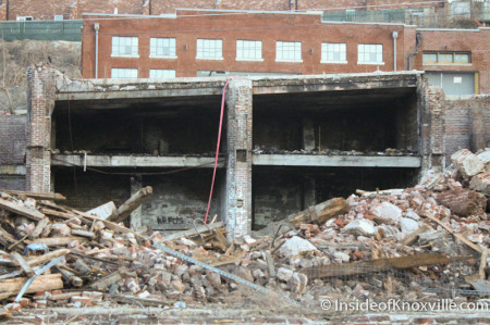 Demolition of the Mcclung Warehouses, Knoxville, February 2014
