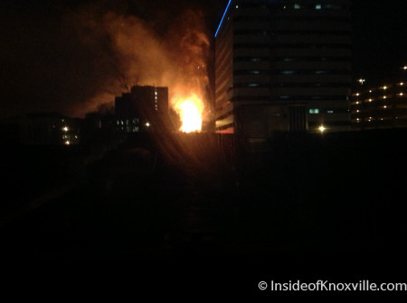 McClung Warehouse Fire, Knoxville, February 1, 2014 (Photo Courtesy of Karen Kluge)
