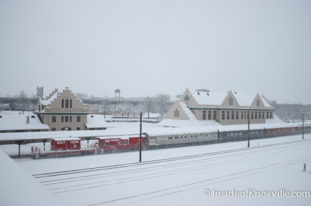 Southern Railway Station and Depot, Knoxville in the Snow, February 13, 2014