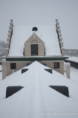 Top of the Southern Railway Freight Depot, Knoxville in the Snow, February 13, 2014