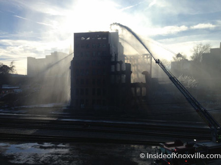 McClung Warehouse Fire, Knoxville, February 1, 2014 (Photo Courtesy of Melinda Grimac)