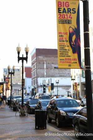 Big Ears Banner on Gay Street, Knoxville, 2014