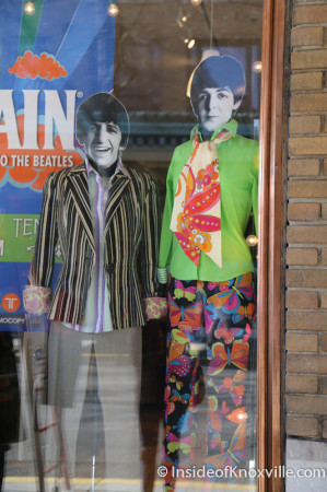 Reruns Beatles Window Display, 521 Union Avenue, Knoxville, March 2014
