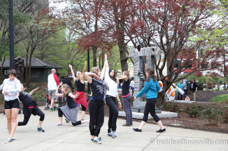 Dancers in Krutch Park, First Friday, Knoxville, April 2014