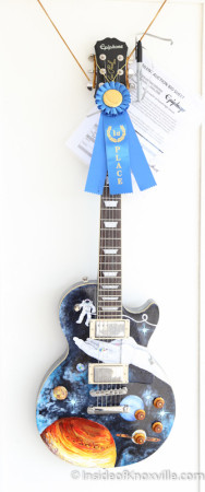Dogwood Arts Guitar Decorating Contest Winners, First Friday, Knoxville, April 2014