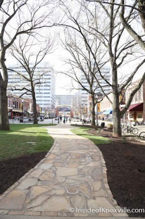 New Stone Pathway across Market Square, Knoxville, April 2014
