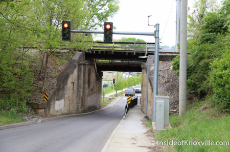 One Lane Underpass on Blount Avenue, Knoxville, April 2014
