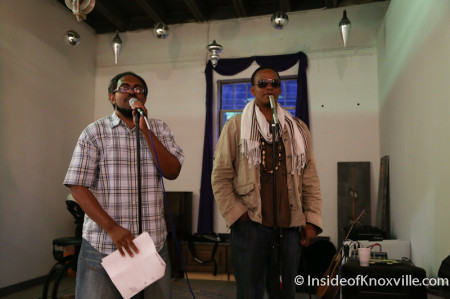 Black Atticus and Carlton Starr, Spoken Word Poetry, Paulk and Company, Knoxville, May 2014