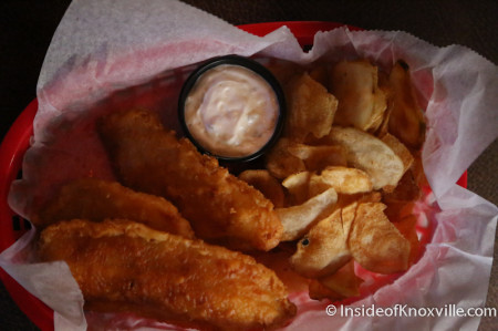 Fish and Chips, Clancy's Tavern on Opening Day, Knoxville, May 2014