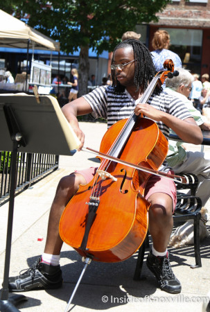 Busker in the City, Knoxville, May 2014