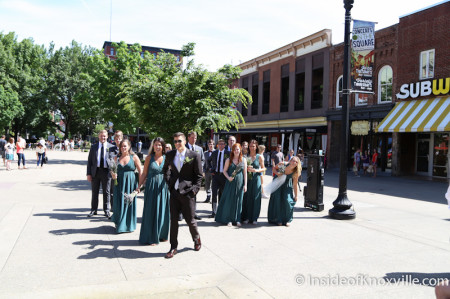A Wedding on Market Square meets GMO Demonstration, Knoxville, May 2014