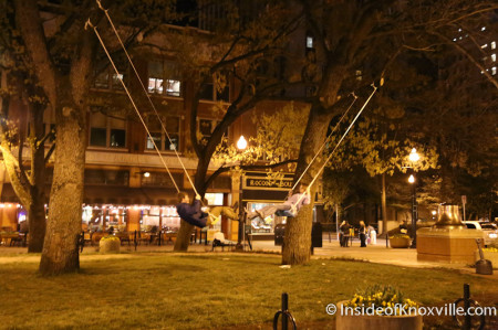 A Swing on Market Square, Knoxville in the Spring, 2014