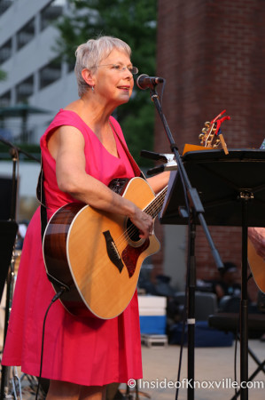 Nancy Brennan Strange with Mike Craver, Bob Dylan Bash, Market Square, Knoxville, June 2014