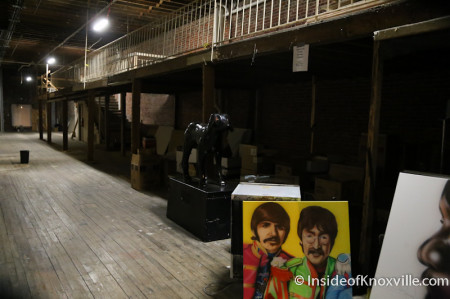 Storage inside the Phoenix Building includes Art Dog, Knoxville, June 2014