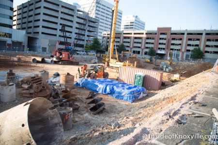 New Garage Construction, Walnut, Summer Place and Locust, Knoxville, July 2014