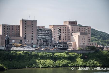 Baptist Hospital Demolition Viewed from the North, Knoxville, August 2014