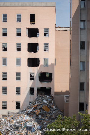 Baptist Hospital Demolition Viewed from the South, Knoxville, August 2014