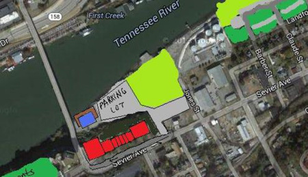 Aeral View of the South Waterfront Areas which might be developed after the current plan