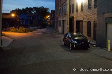 Hot Prius in an Urban Setting, Knoxville, August 2014