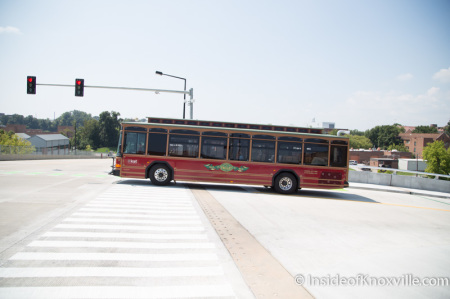 Vol Line Trolley to Publix, Knoxville, August 2014