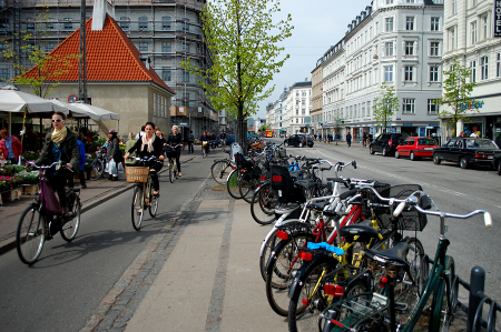 A complete street in Copenhagen. (Photo: Matthew Blackett via Flickr)