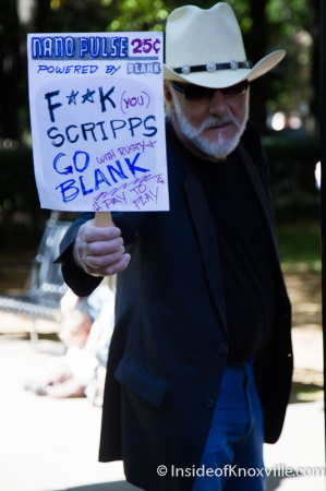 Lincoln, Metro Pulse Protest and Rally, Krutch Park, Knoxville, October 2014