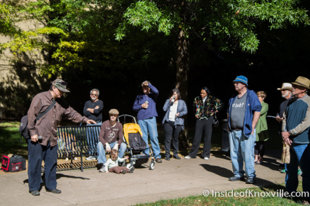 Chris Irwin, Metro Pulse Protest and Rally, Krutch Park, Knoxville, October 2014