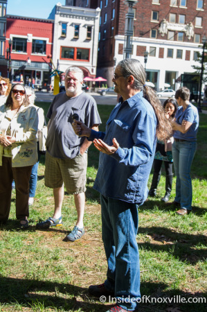 Michael Gill, Metro Pulse Protest and Rally, Krutch Park, Knoxville, October 2014
