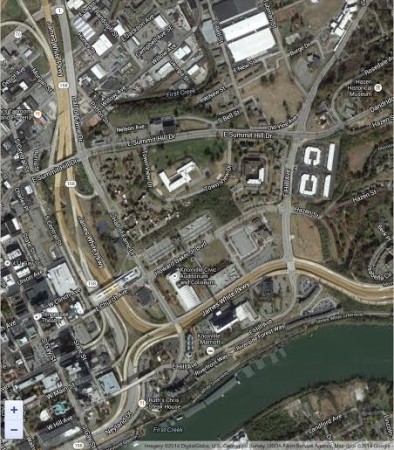 Satellite View of the Coliseum Area