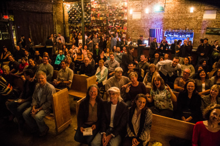 Crowd at Pecha Kucha as seen from the stage, Knoxville, November 2014