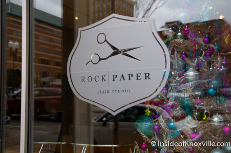 Rock Paper Hair Studio, 714 S. Gay,  Knoxville, December 2014