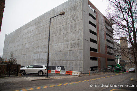 South-facing Wall, Walnut Street Garage Construction, Knoxville, Winter 2015