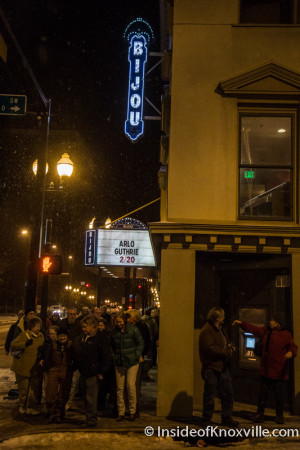 Bijou Theatre in the Snow, Knoxville, February 2015