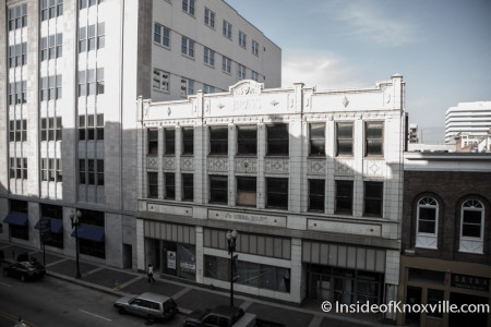 View of the Kress Building from Inside the JC Penney Building, 412 - 416 S. Gay Street, Knoxville, March 2015