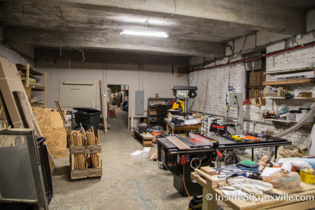 Wood Shop,  Knox Heritage Art and Salvage Shop, 619 Broadway, Knoxville, March 2015